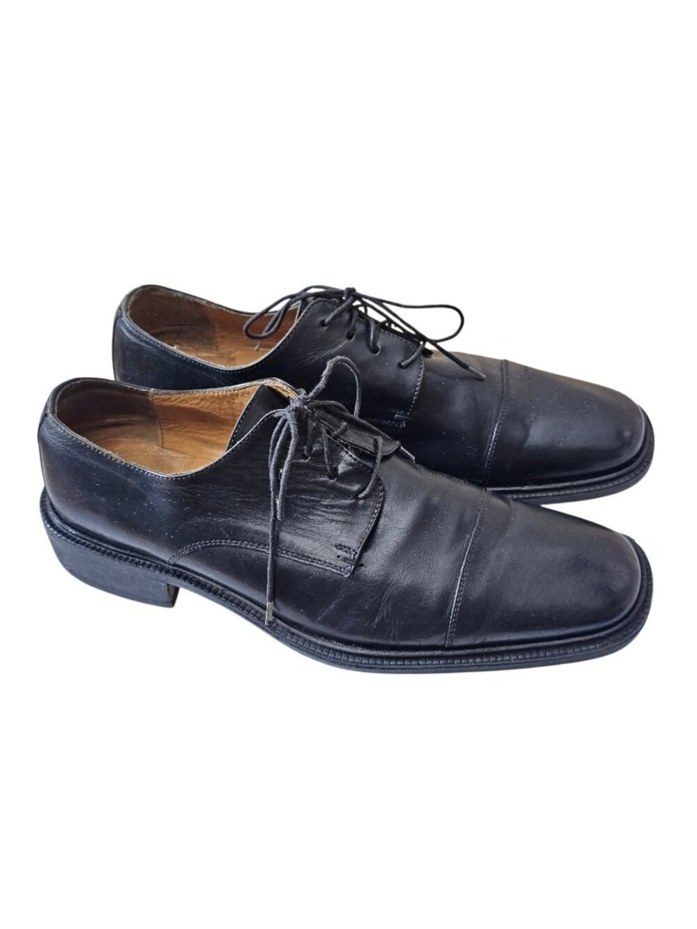 Coach Mens SZ 13 black Leather Oxfords Lace Up Work Shoes